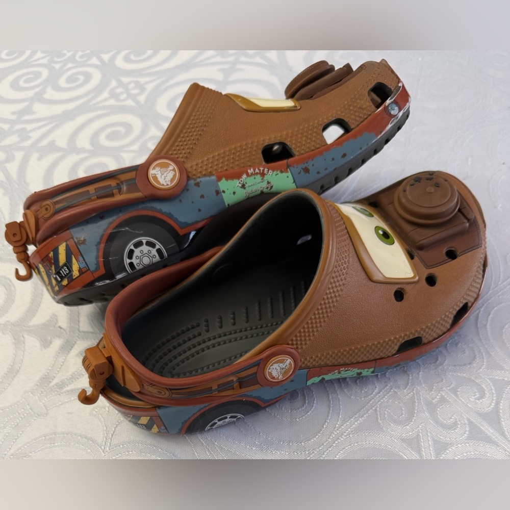 CARS Mater Brown Kids' Character Clog Shoes Fun Car Design Woman 5 | Boy 3 - Picture 13 of 14